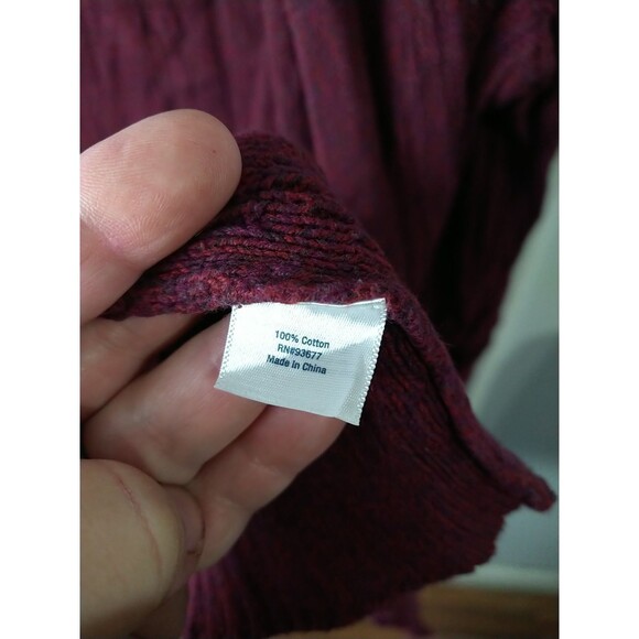 St Johns Bay Woman PXXL Purple Marble Cardigan Tunic Duster Cable Knit Casual - Picture 6 of 9